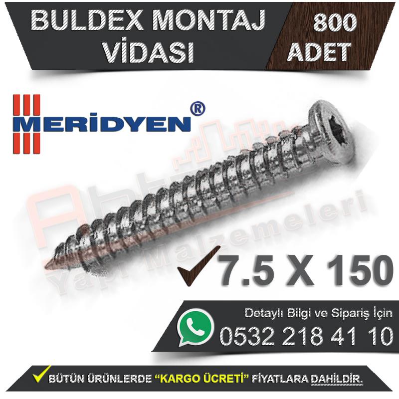Meridyen Buldex Montaj Vidası 7,5X150 (800 Adet)