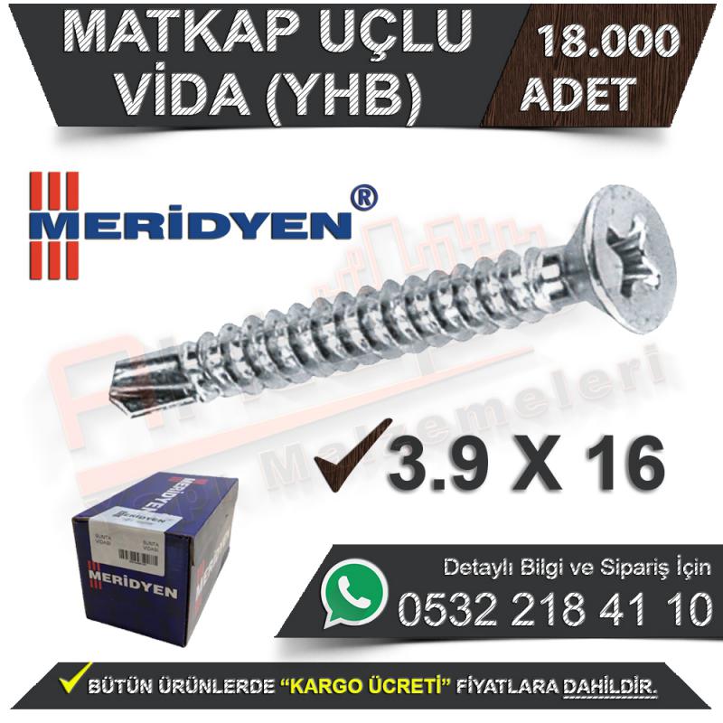 Meridyen Matkap Uçlu Vida Yhb 3,9X16 (18.000 Adet) - Matkap Uçlu Yhb Vidalar