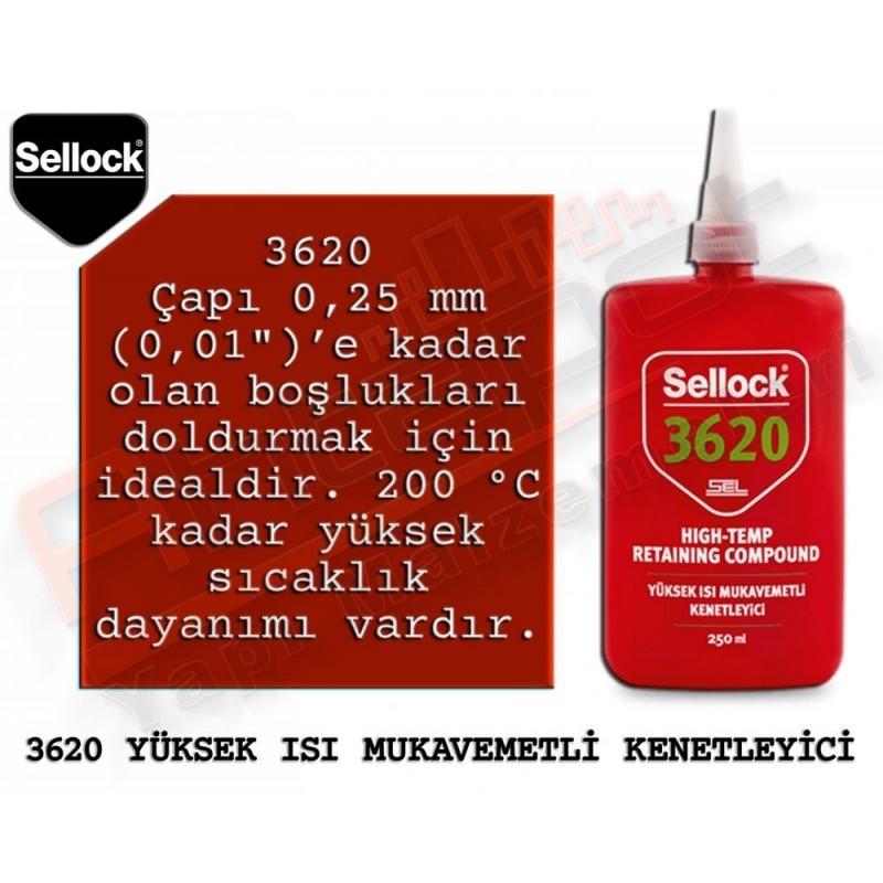 Selsil Sellock 3620 Yüksek Isı Mukavemetli Kenetleyici 50 Ml (12 Adet)