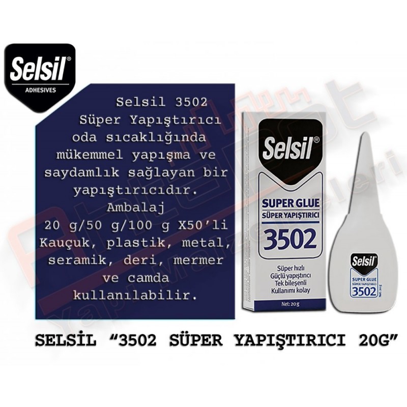 Selsil 3502 Süper Yapıştırıcı 20g (50 Adet)