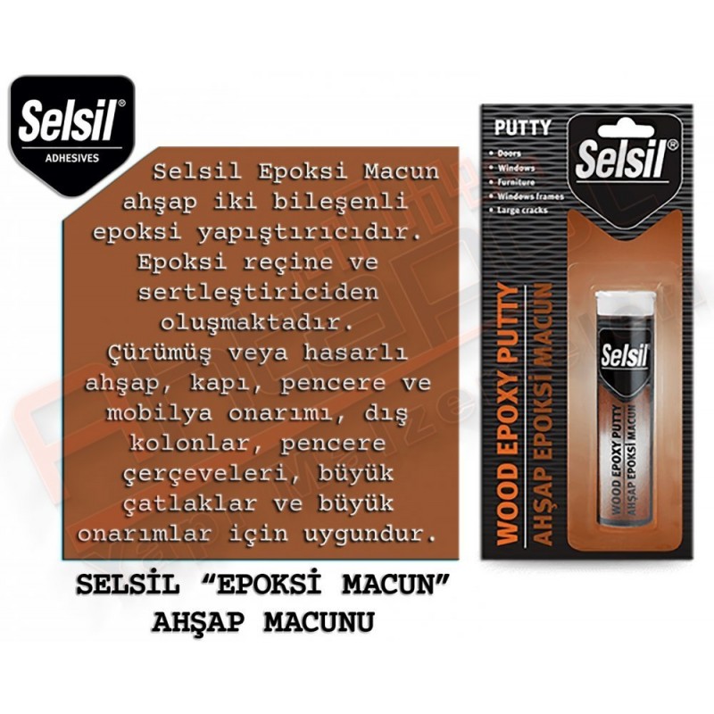 Selsil Ahşap Yapıştırıcı Epoksi Macun (12 Adet)