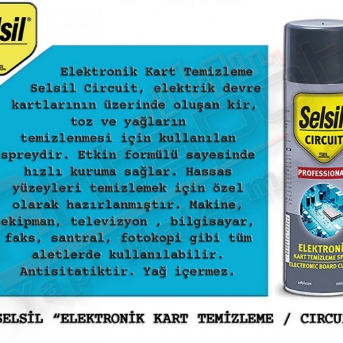 Selsil Elektronik Kart Temizleme Spreyi 200 ml (36 Adet)