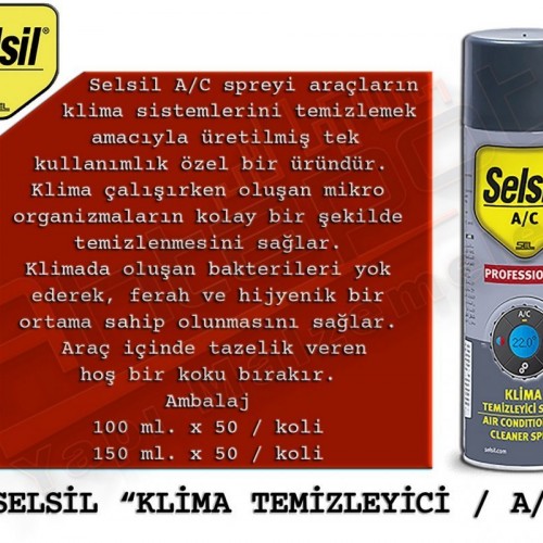 Selsil Klima Temizleyici Sprey 150 ml – 36 Adet