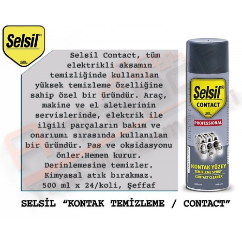 SELSİL KONTAK YÜZEY TEMİZLEME SPREYİ 500 ML (24 ADET)