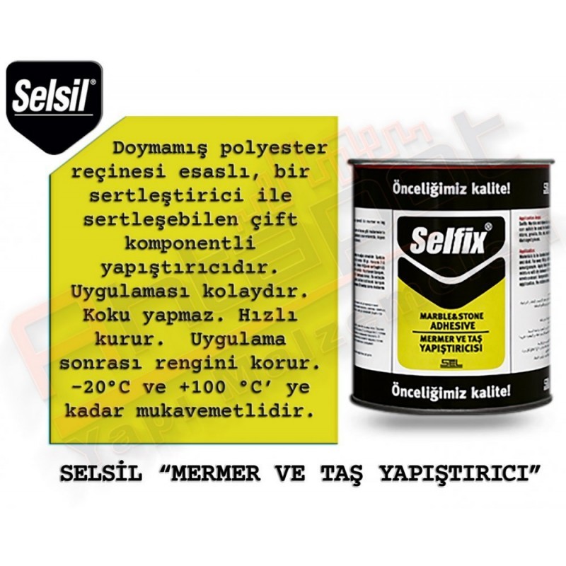 Selsil Mermer Ve Taş Yapıştırıcı Selfix 250 Gr (24 Adet) Selsil Mermer Ve Taş Yapıştırıcı Selfix 250 Gr (24 Adet)