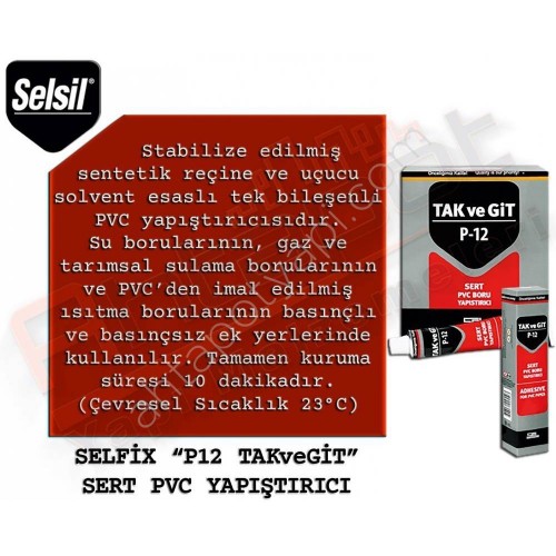 SELSİL P12 SERT PVC YAPIŞTIRICI 50 GR (48 ADET)