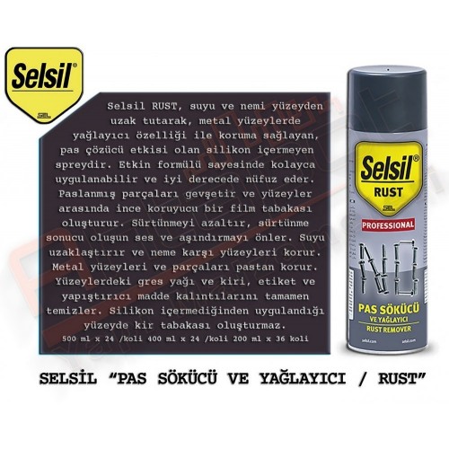 SELSİL PAS SÖKÜCÜ VE YAĞLAYICI SPREY 400 ML (24 ADET)