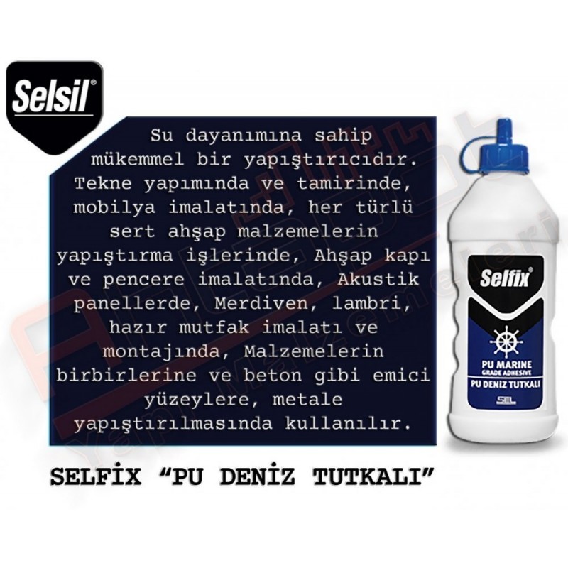 Selsil PU Deniz Tutkalı Selfix 500 gr (12 Adet)