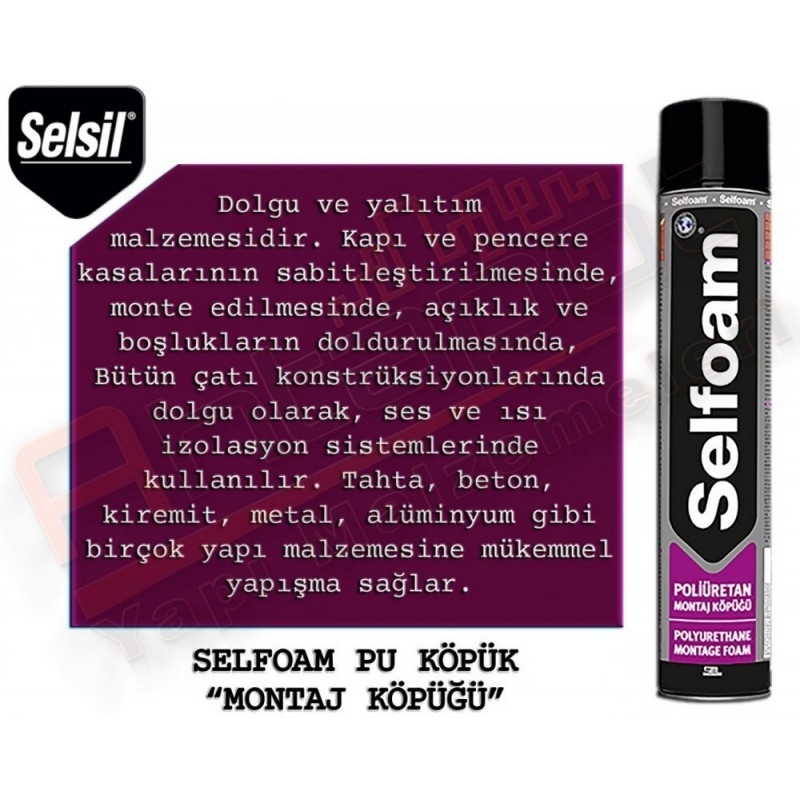 Selsil Selfoam Pu Köpük 640 Gr (16 Adet)