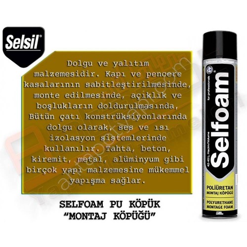 SELSİL SELFOAM PU KÖPÜK 845 GR (16 ADET)
