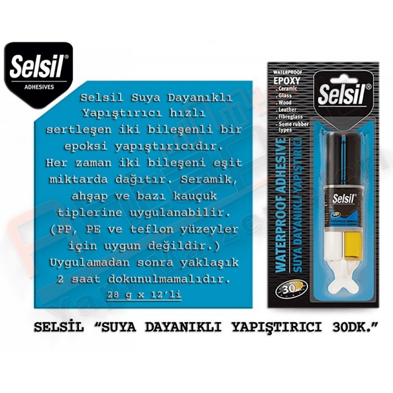 Selsil Suya Dayanıklı Yapıştırıcı 28 G (12 Adet)
