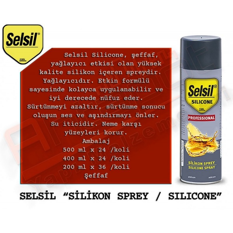 Selsil Silikon Sprey 500 Ml (24 Adet)