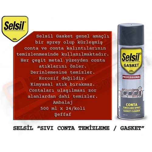 SELSİL SIVI CONTA TEMİZLEYİCİ SPREY 500 ML (24 ADET)