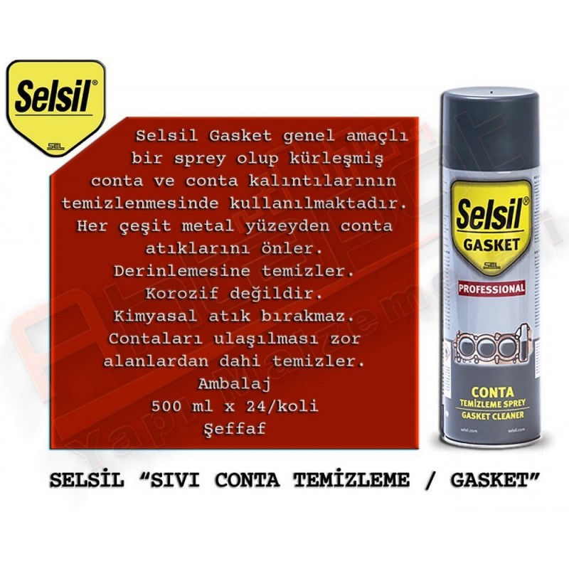 Selsil Sıvı Conta Temizleyici Sprey 500 Ml (24 Adet)