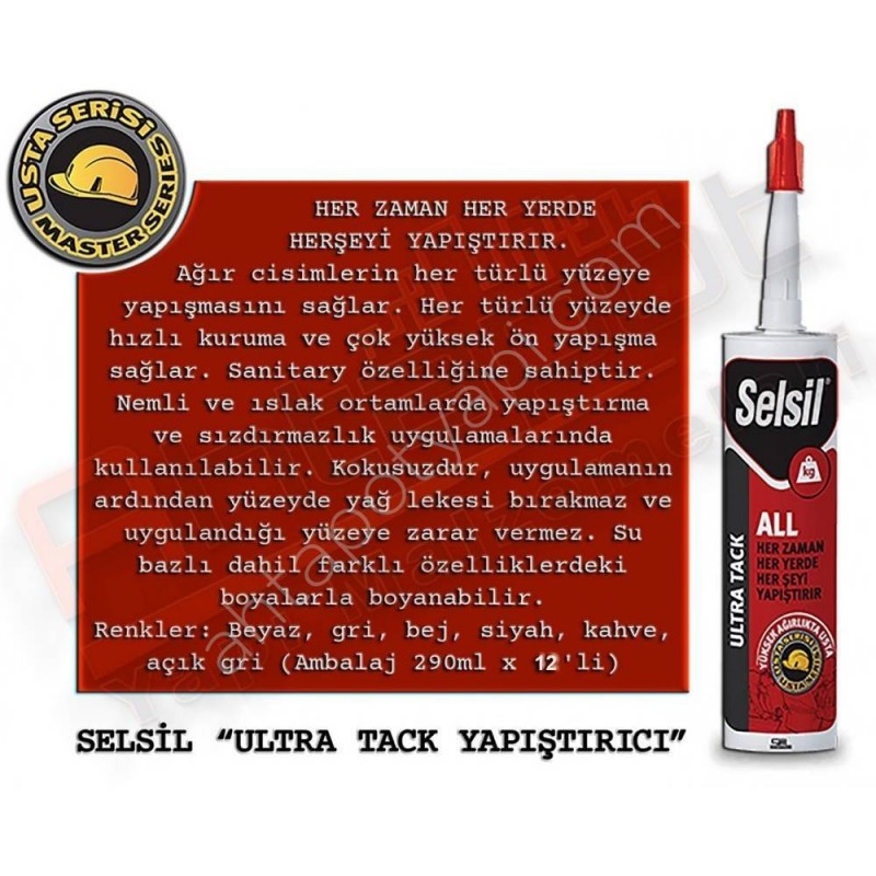 SELSİL ULTRA TACK YAPIŞTIRICI 290 ML (12 ADET) - Yapıştırıcılar