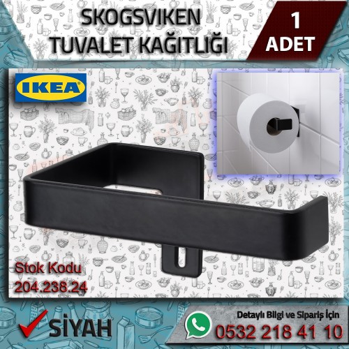 SKOGSVIKEN Tuvalet Kağıtlığı Siyah 204.238.24 | IKEA Banyo & Ev Aksesuarı