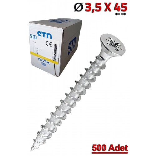 STD 3,5x45 Sunta Vidası (500 Adet)