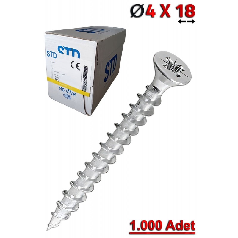 STD 4,0x18 Sunta Vidası (1.000 Adet)