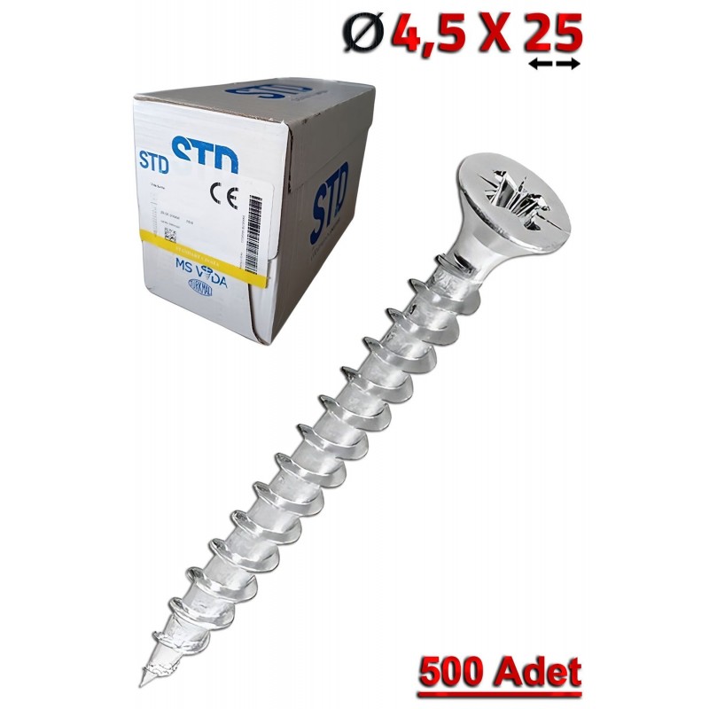 STD 4,5x25 Sunta Vidası (500 Adet) -