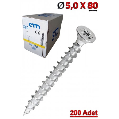 STD 5,0x80 Sunta Vidası (200 Adet)