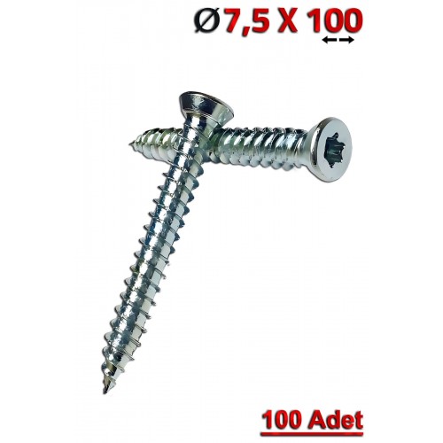 STD 7,5x100 Buldex Beton Vidası (100 Adet)