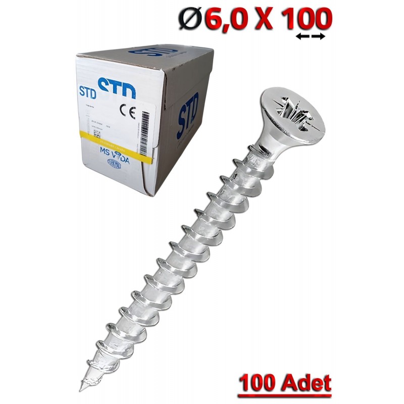 STD Sunta Vidası 6,0x100 (100 Adet)