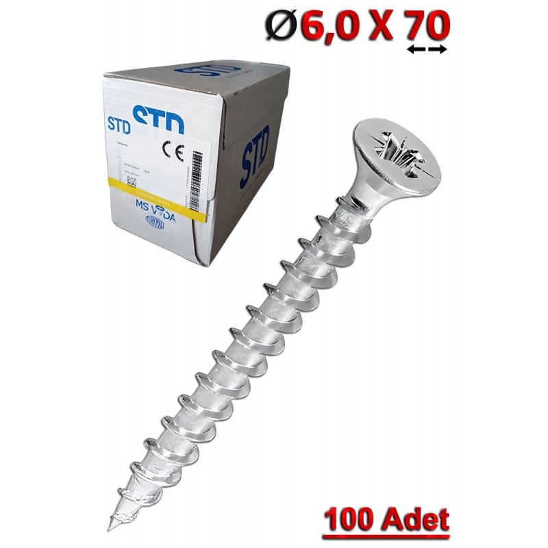 STD Sunta Vidası 6,0x70 (100 Adet)