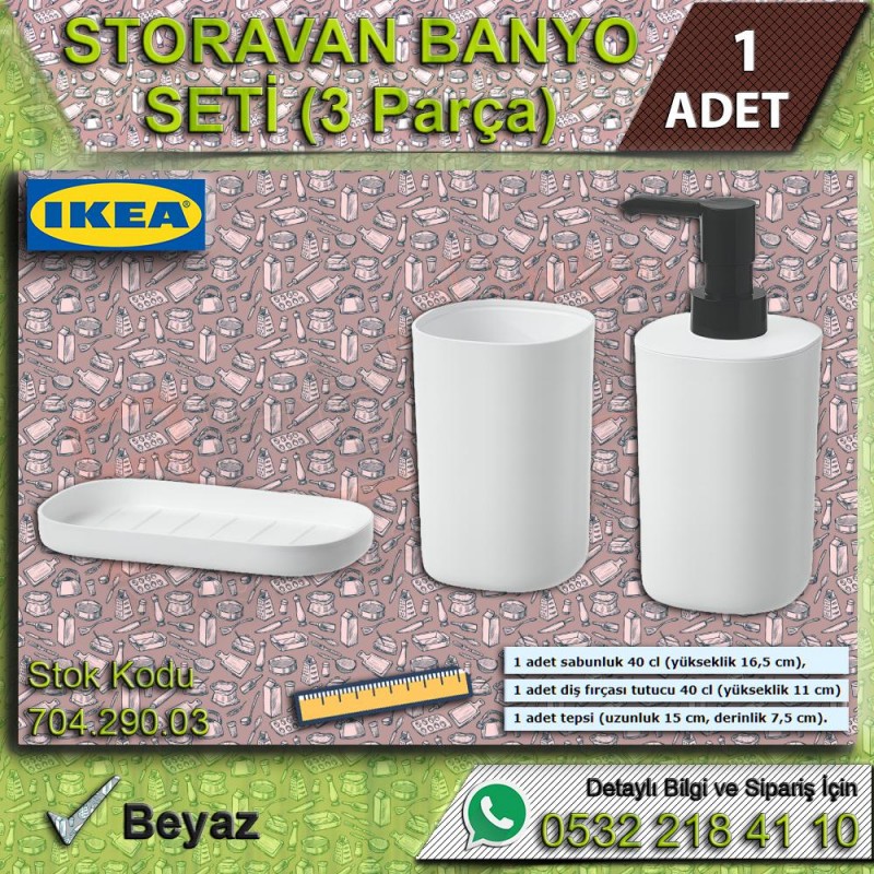 STORAVAN Banyo Seti | Beyaz Banyo Ürünleri - IKEA -
