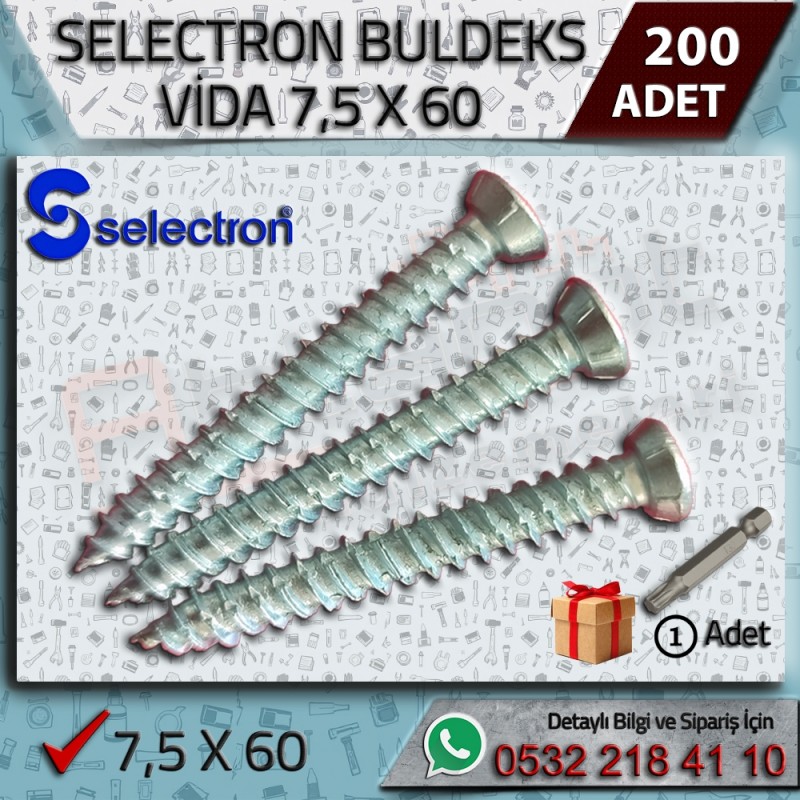 Selectron Buldeks Vida 7,5x150 mm – 100 Adet -