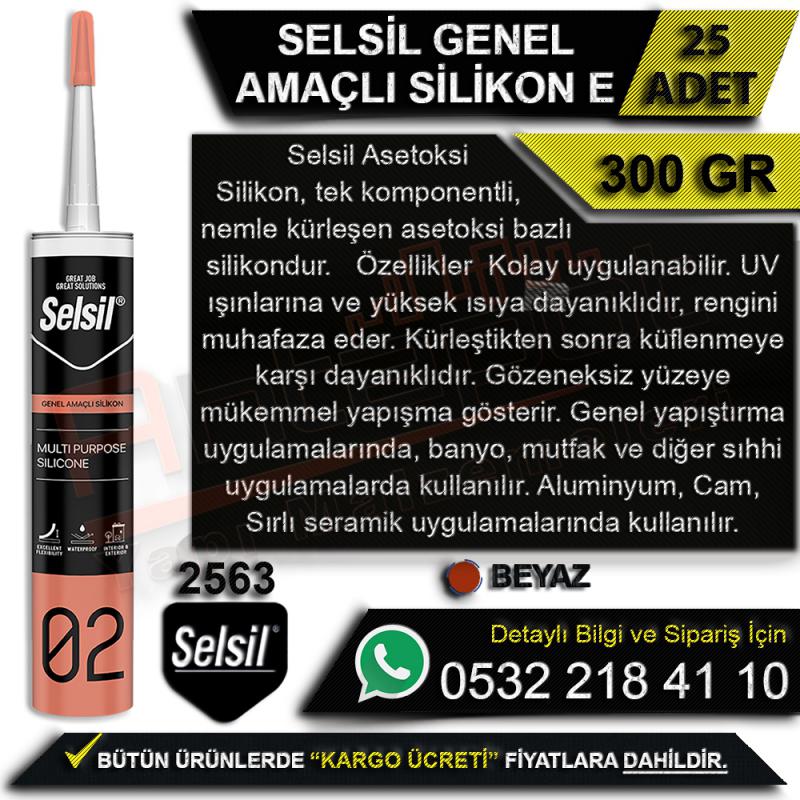 Selsil Genel Amaçlı Silikon 280 Ml Şampanya (25 Adet) -