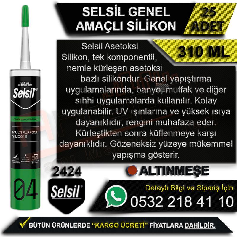 Selsil Genel Amaçlı Silikon 310 Ml Altınmeşe (25 Adet) - Silikon Çeşitleri