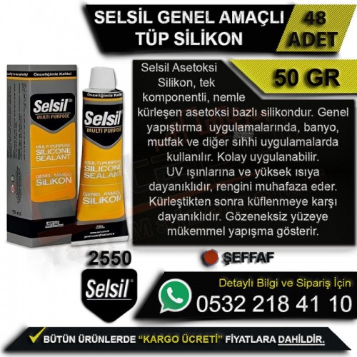 Selsil Genel Amaçlı Silikon Sosis 600 Ml Şeffaf (20 Adet)