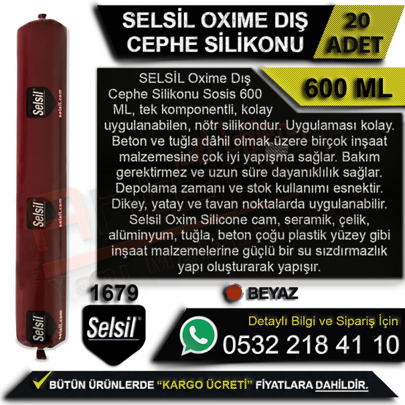 Selsil OXIME Dış Cephe Silikonu 300 Ml Kahve (25 Adet) -