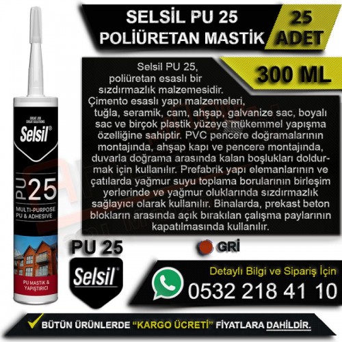 Selsil Poliüretan Montaj Köpüğü 845 Gr Pipetli (16 Adet)