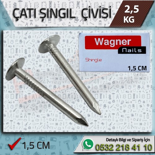 Şıngıl-Membran Çatı Çivisi 1,5 cm – 2,5 kg Kutu