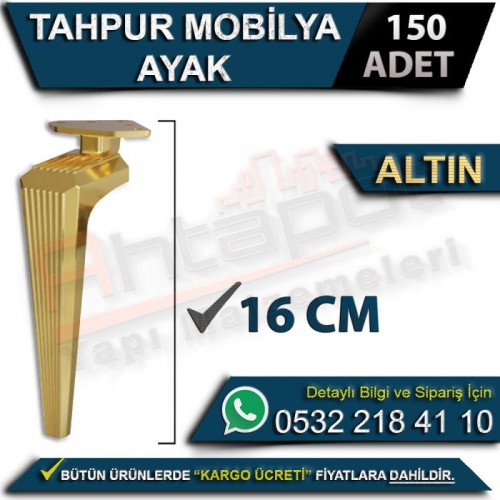 Tahpur Mobilya Ayak 16 Cm Altın (150 Adet)