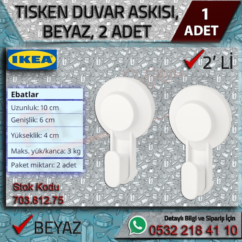 Tısken Vantuzlu Kanca - Perakende Ürünler