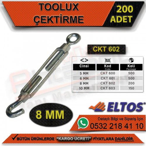 Toolux Çektirme 8 Mm (200 Adet)