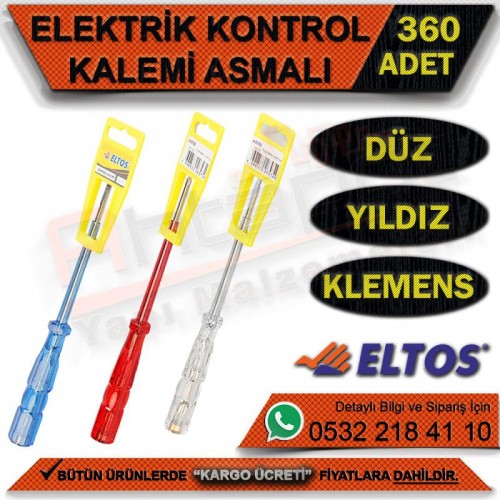 Eltos Kkd131 Kontrol Kalemi Düz Uçlu - Asma Aparatlı (360 Adet)