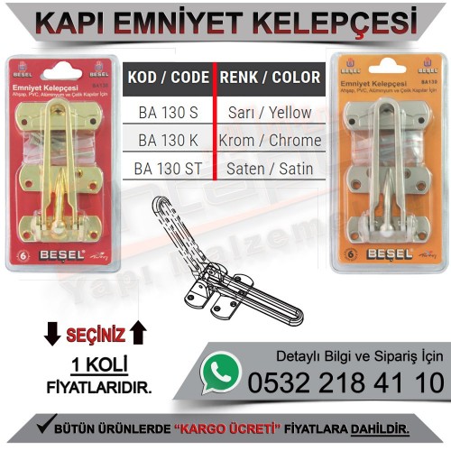 Beşel BA130K Emniyet Kelepçesi Krom (100 Adet)