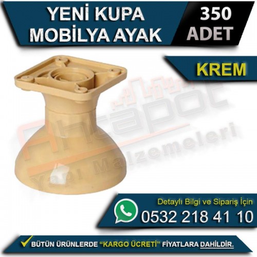Yeni Kupa Mobilya Ayak Krem (350 Adet)