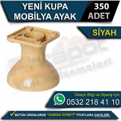 Yeni Kupa Mobilya Ayak Siyah (350 Adet)