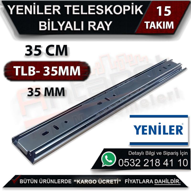 Yeniler 35 Mm Teleskopik Bilyalı Ray 35 Cm (15 Takım) - Teleskopik Raylar