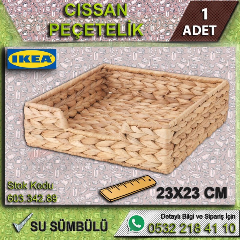 Peçetelik Su Sümbülü 23X23 Cm A Kalite - IKEA
