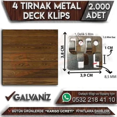 Metal Deck Klips (2.000 Adet)