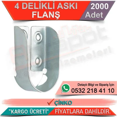 4 Delikli Askı Flanş Çinko (1000 Adet)