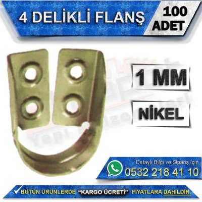 4 Delikli Flanş Nikel (100 Adet)