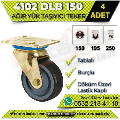 4102 DLB 150 Ağır Yük Taşıyıcı Döküm Teker (4 ADET)