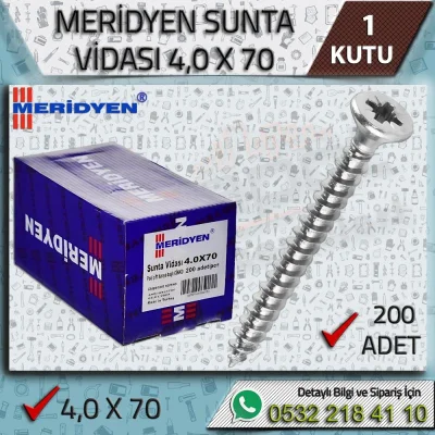 Ağaç Sunta Vida 4,0x70 200 Adet