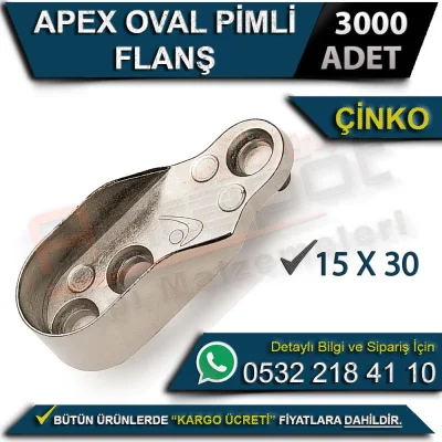Apex Oval Flange Pin Zinc (3000 Pieces)